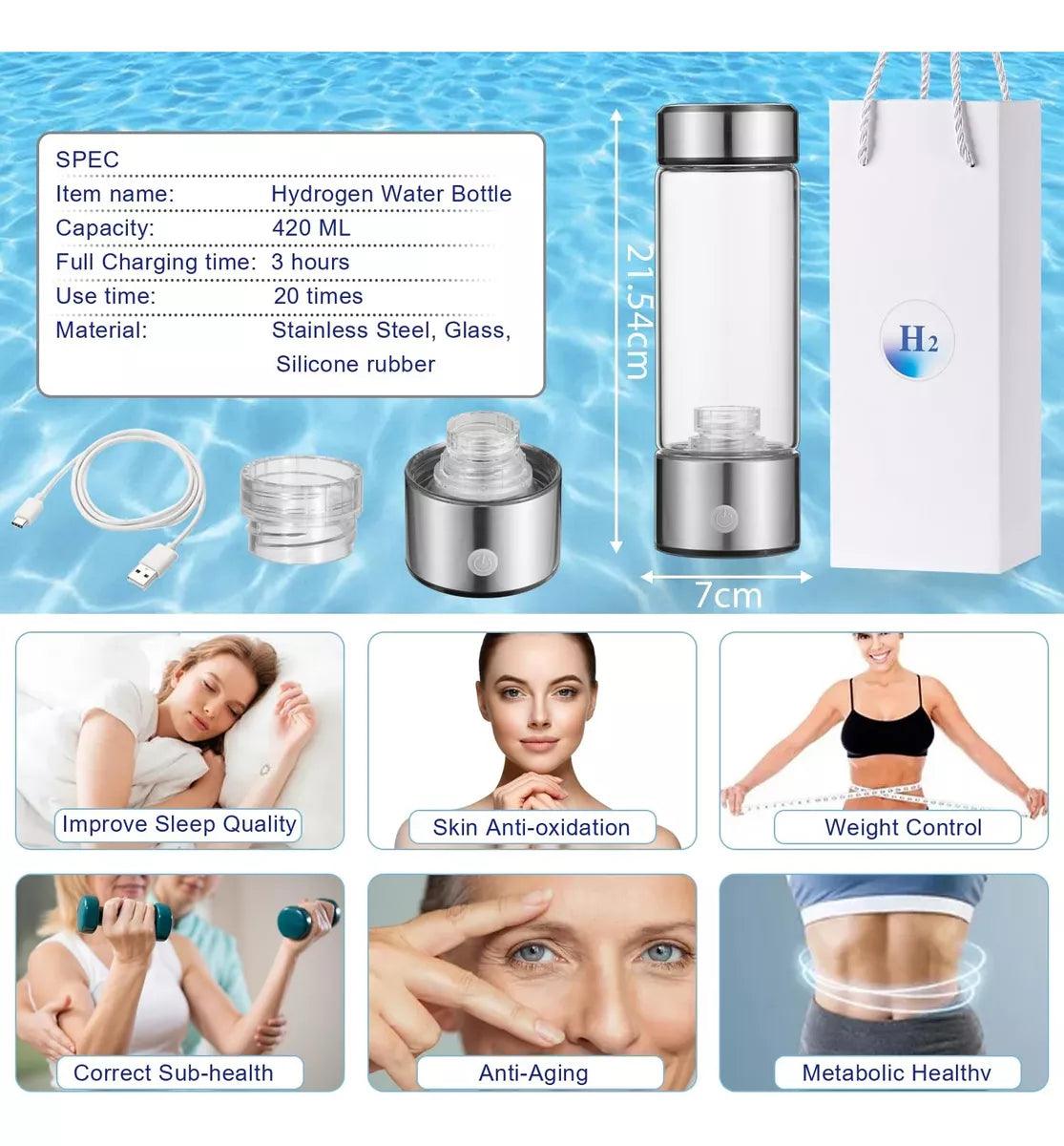 HydroFlow™ - Botella de Agua Hidrogenada - PAGA DESDE CASA