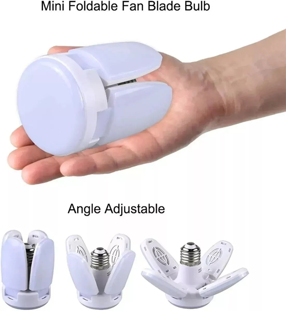 Iluminación Total y Ahorro de Energía – Pack de 3 Lámparas LED 4 Aspas Plegable