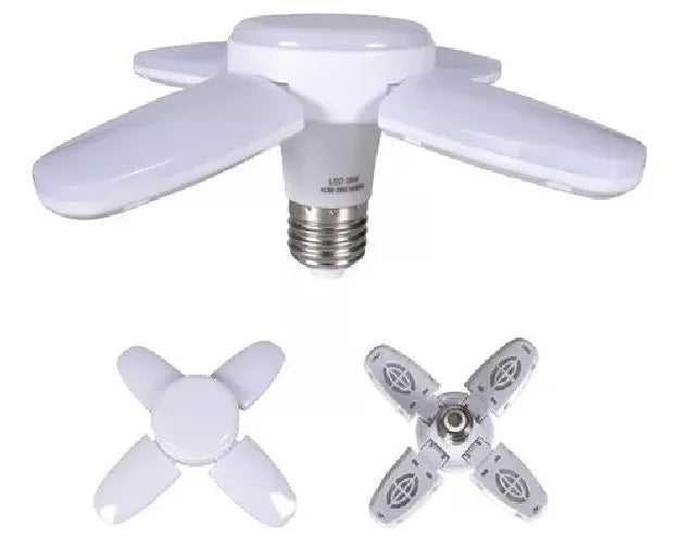 Iluminación Total y Ahorro de Energía – Pack de 3 Lámparas LED 4 Aspas Plegable
