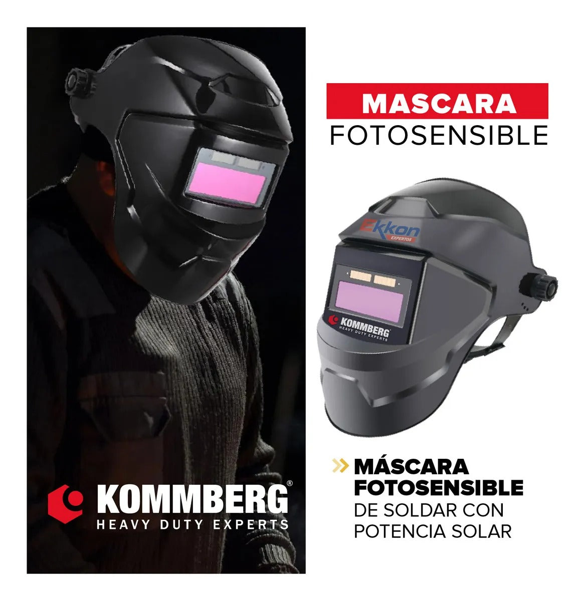 KOMMBERG MASCARA FOTOSENSIBLE AUTOMATICA (KB-MF25E) - SKU RSPF0060 MASCARA DE SOLDAR FOTOSENSIBLE AUTOMATICA