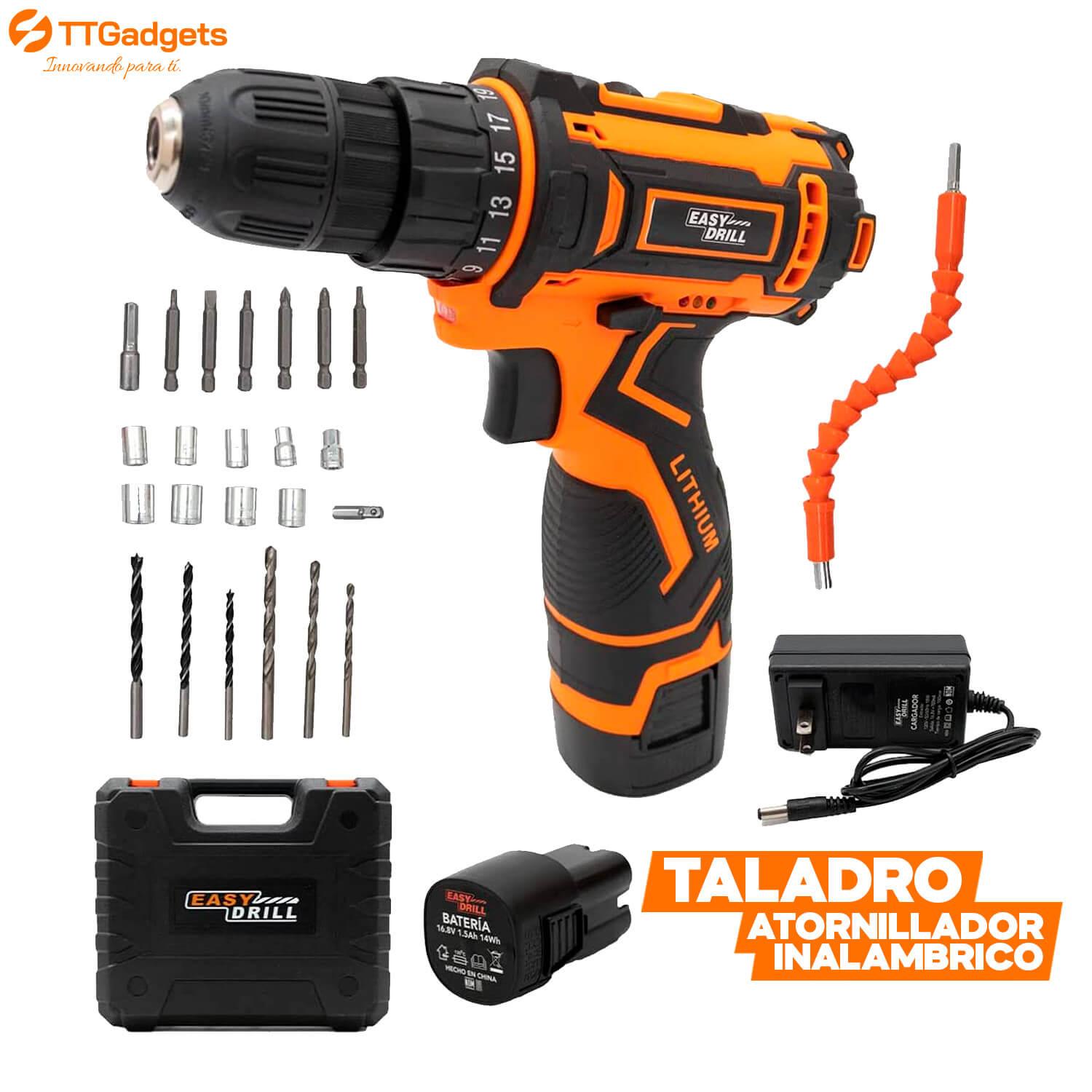 Kit de Taladro Inalámbrico con Batería Recargable - PAGA DESDE CASA