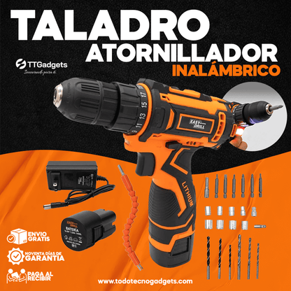 Kit de Taladro Inalámbrico con Batería Recargable - PAGA DESDE CASA