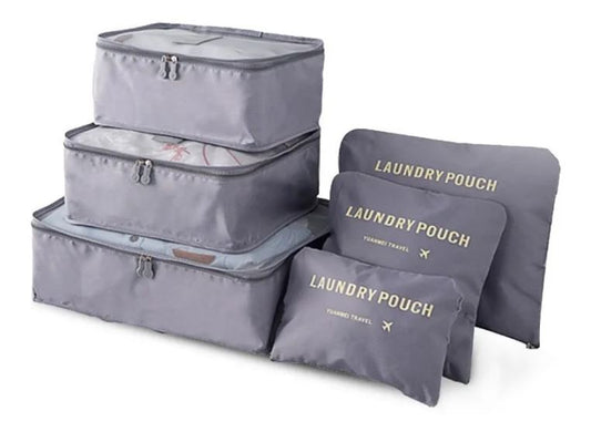 TravelSmart Pack™:✈️🧼 ¡Dile adiós al desorden en tu maleta con este set organizador de 6 piezas!