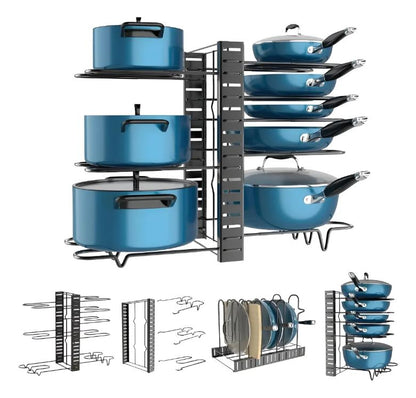 KitchenMax™:Organiza ollas, sartenes y recipientes en un solo lugar