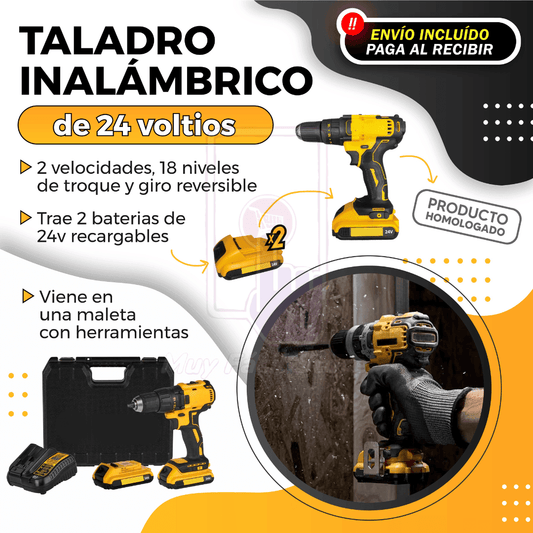 TALADRO INLAMBRICO 24V - PAGA DESDE CASA