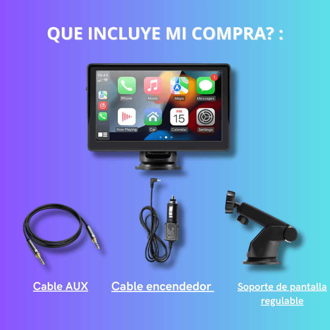 Autoestéreo Pantalla Táctil Y Cámara AppleCar & AndroidAuto - PAGA DESDE CASA