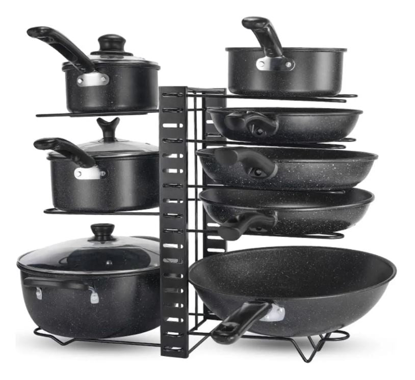 KitchenMax™:Organiza ollas, sartenes y recipientes en un solo lugar