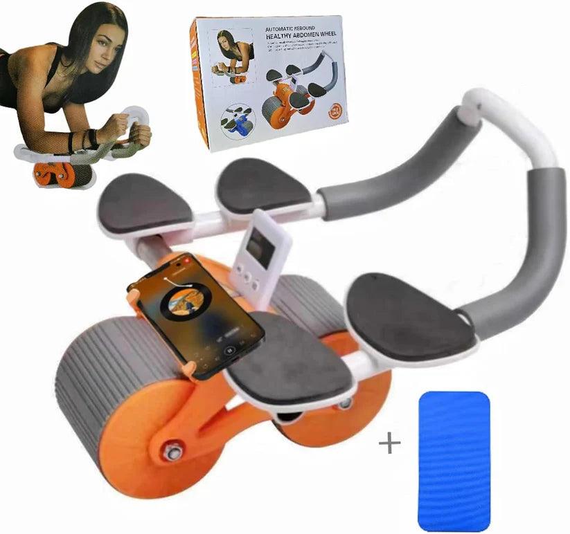 FitnesPro™️ - Rodillo para abdominales + Reloj Temporizador y Esterilla