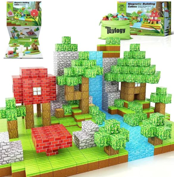 Cubos Magnéticos Minecraft - 64 Piezas