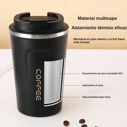 ThermoSense™:Mantiene tus bebidas calientes 6h y frías 12h sin esfuerzo