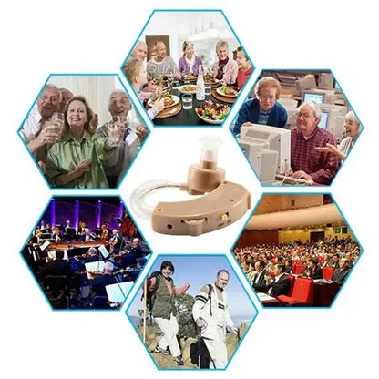 Audifono amplificador de sonido para personas con discapacidad auditiva