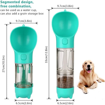 BOTELLA MULTIFUNCIONAL PARA PERROS, mascota con dispenser