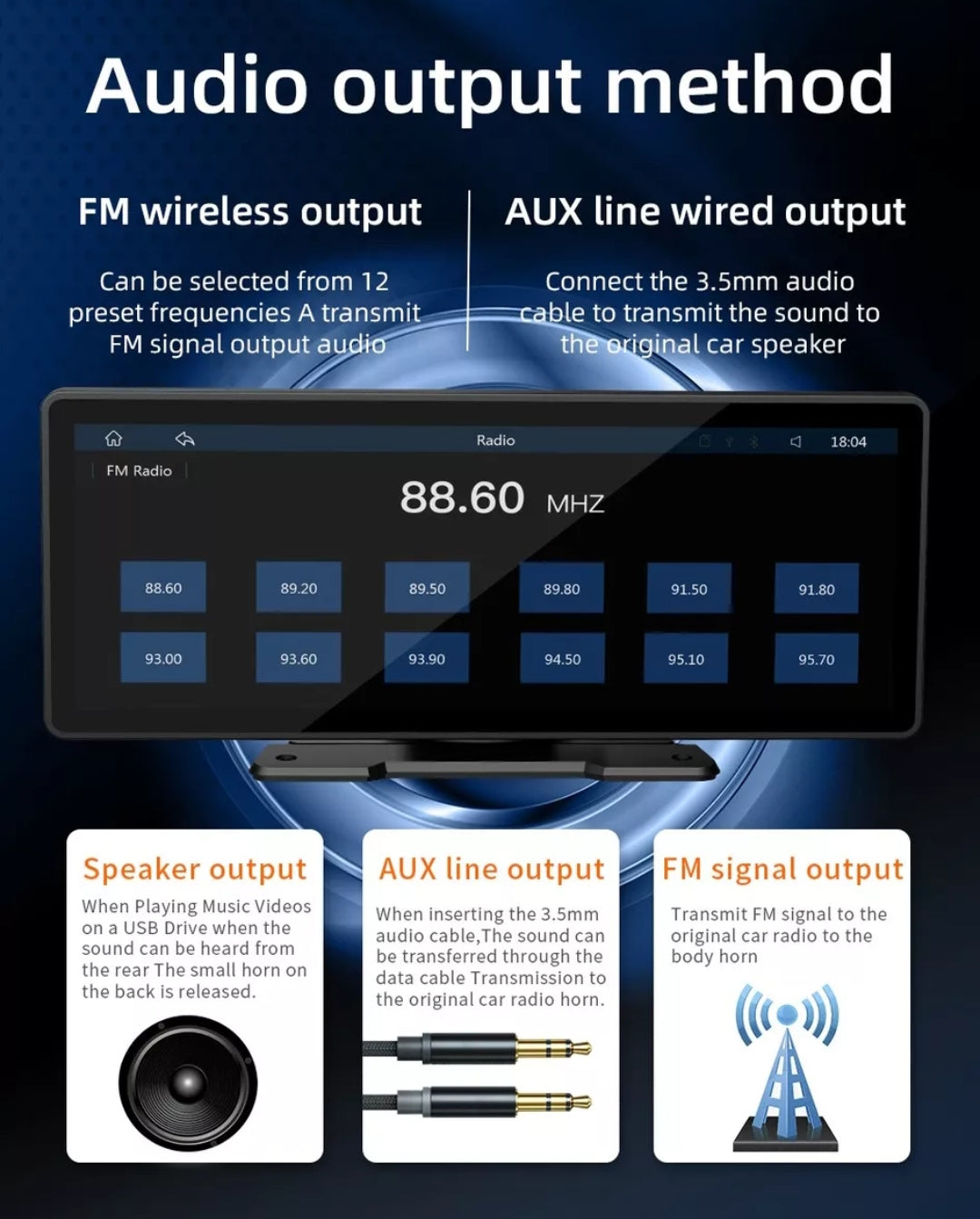 Auto estéreo Pantalla Táctil con Cámara - AppleCarPlay & AndroidAuto