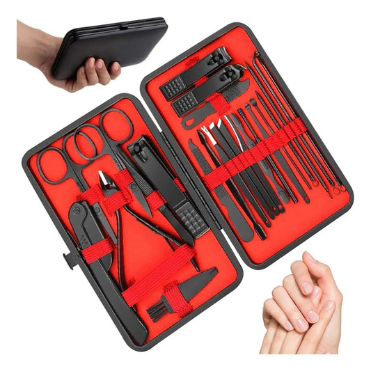 Set Estuche Manicura Pedicura 24 Piezas Alicate Tijera Lima