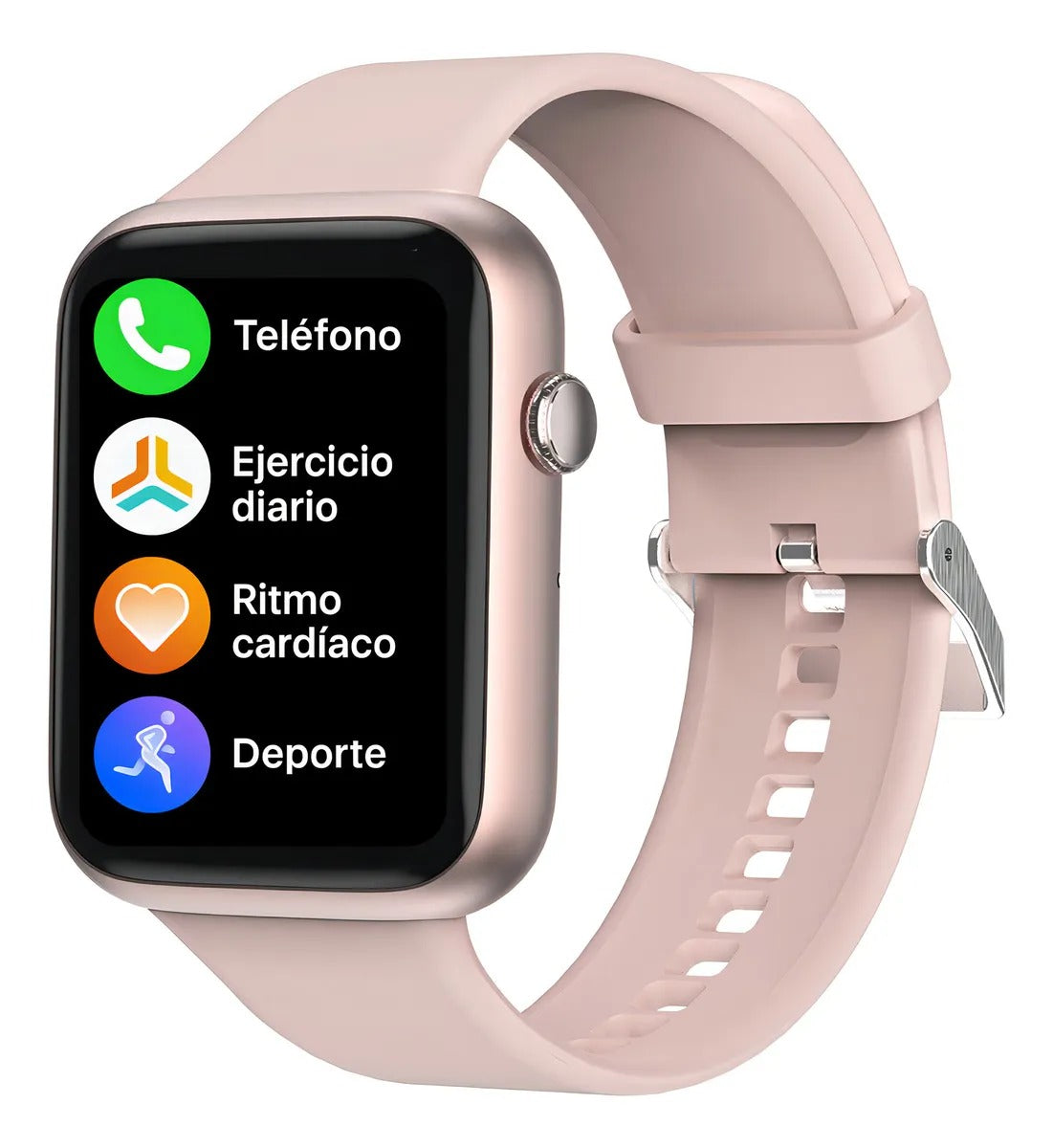 Smartwatch Reloj Inteligente Jd Capri Rosa 1.83 Llamadas Bluetooth Múltiples modos deportivos Presión Arterial SPO2 Control de Música