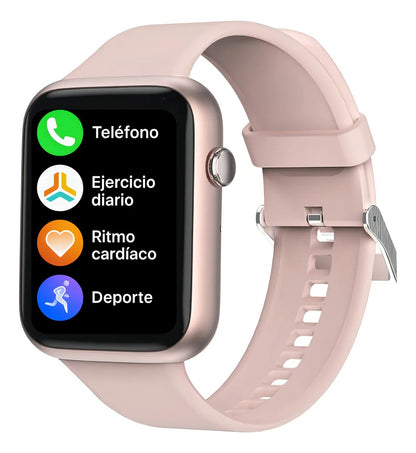 Smartwatch Reloj Inteligente Jd Capri Rosa 1.83 Llamadas Bluetooth Múltiples modos deportivos Presión Arterial SPO2 Control de Música