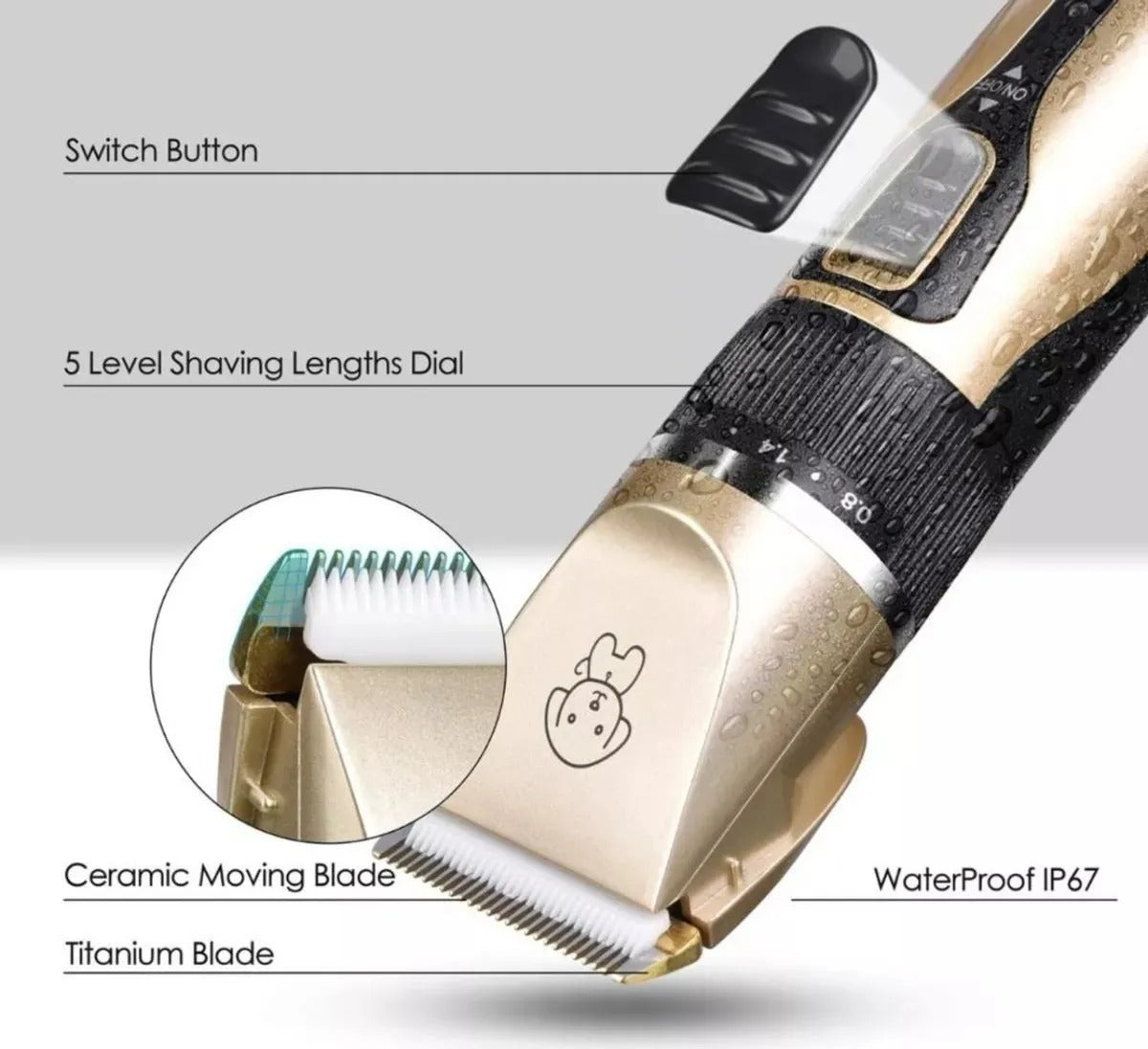 Maquina Corta Pelo Perro Mascota Recargable Inalambrica