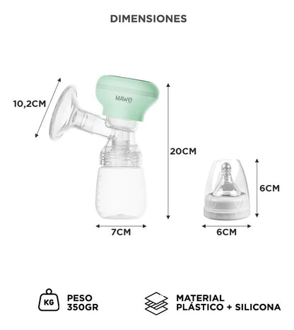 Extractor De Leche Eléctrico Mawe By Gadnic RH-289 150 ml 9 Niveles Pantalla LED Batería Recargable 1200mAh