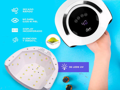 Lampara Uv Led Cabina Uñas Manicura Profesional Gadnic + Kit