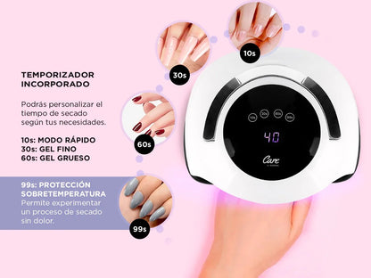 Lampara Uv Led Cabina Uñas Manicura Profesional Gadnic + Kit