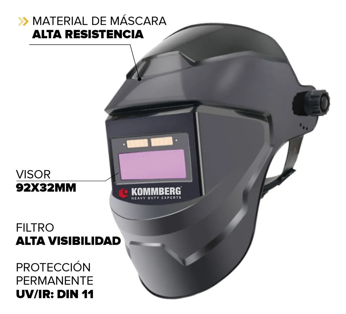 KOMMBERG MASCARA FOTOSENSIBLE AUTOMATICA (KB-MF25E) - SKU RSPF0060 MASCARA DE SOLDAR FOTOSENSIBLE AUTOMATICA