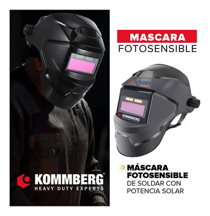 KOMMBERG MASCARA FOTOSENSIBLE AUTOMATICA (KB-MF25E) - SKU RSPF0060 MASCARA DE SOLDAR FOTOSENSIBLE AUTOMATICA
