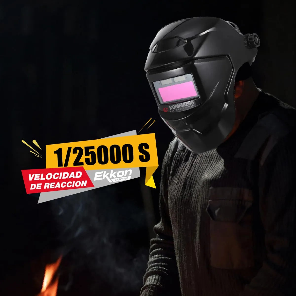 KOMMBERG MASCARA FOTOSENSIBLE AUTOMATICA (KB-MF25E) - SKU RSPF0060 MASCARA DE SOLDAR FOTOSENSIBLE AUTOMATICA