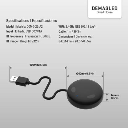 Control Remoto Smart Wifi E Ir Universal Domótica Demasled