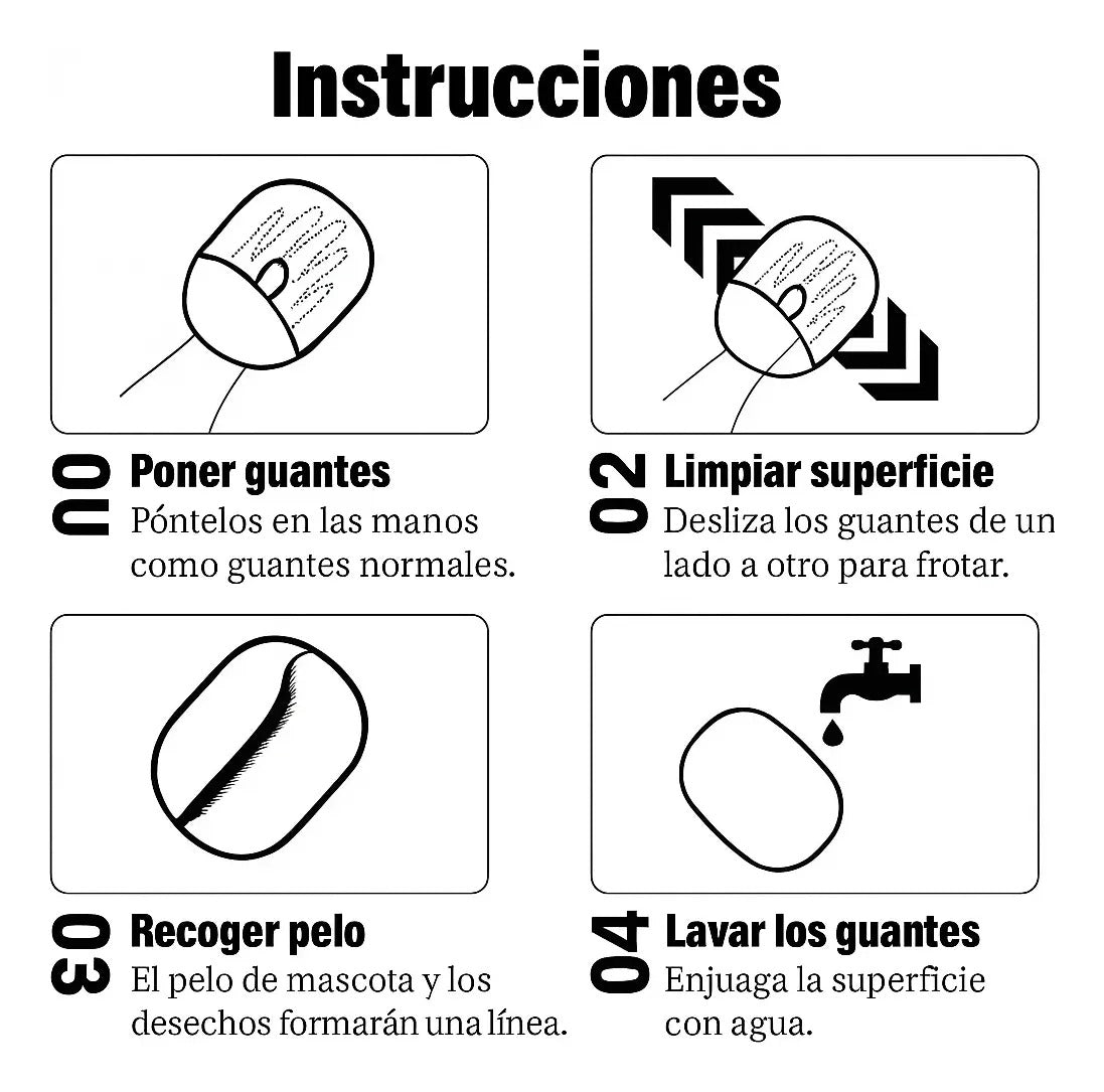 Guante para Quitar Pelo de Mascotas