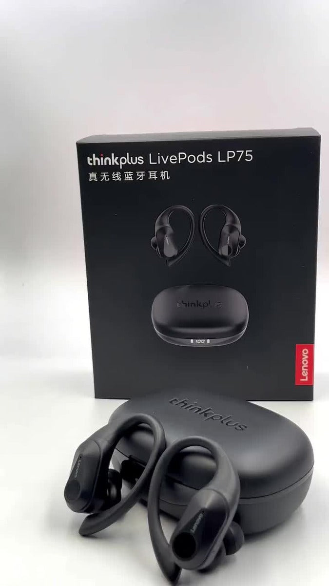 Auriculares Inalámbricos Lenovo Livepod Lp75 Bluetooth Negro