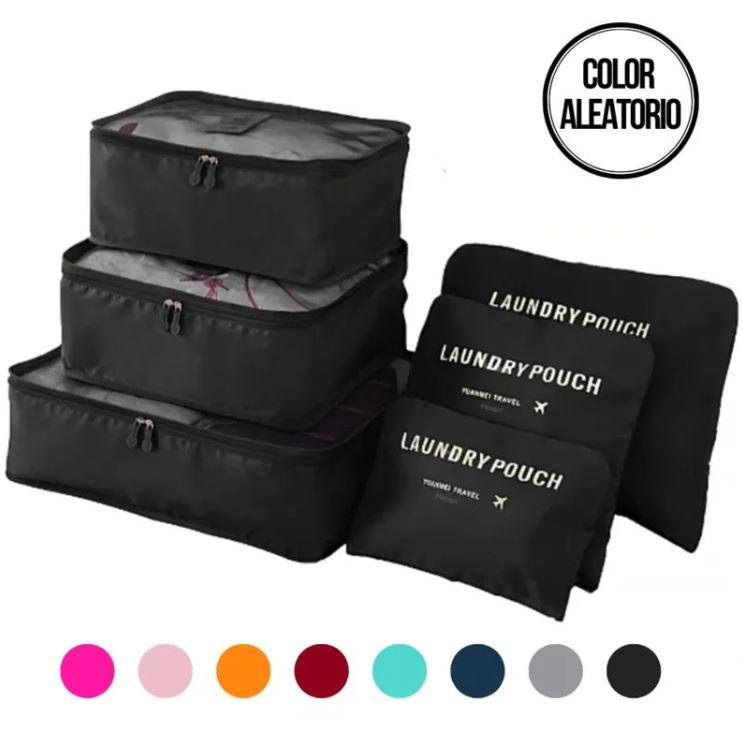 TravelSmart Pack™:✈️🧼 ¡Dile adiós al desorden en tu maleta con este set organizador de 6 piezas!