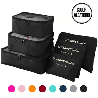 TravelSmart Pack™:✈️🧼 ¡Dile adiós al desorden en tu maleta con este set organizador de 6 piezas!
