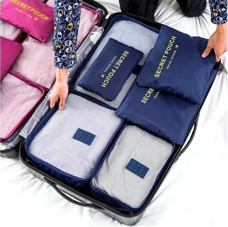 TravelSmart Pack™:✈️🧼 ¡Dile adiós al desorden en tu maleta con este set organizador de 6 piezas!