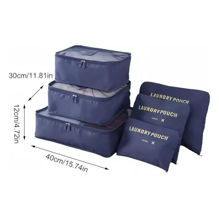 TravelSmart Pack™:✈️🧼 ¡Dile adiós al desorden en tu maleta con este set organizador de 6 piezas!