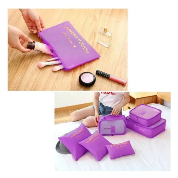TravelSmart Pack™:✈️🧼 ¡Dile adiós al desorden en tu maleta con este set organizador de 6 piezas!