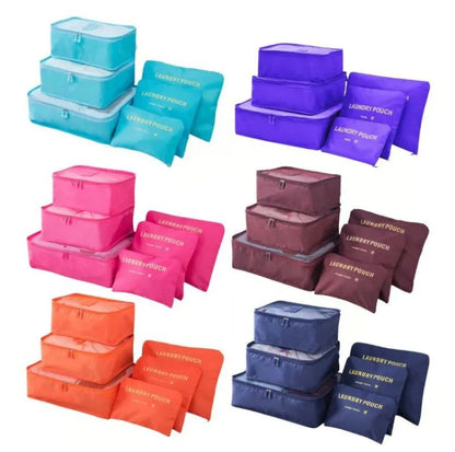 TravelSmart Pack™:✈️🧼 ¡Dile adiós al desorden en tu maleta con este set organizador de 6 piezas!