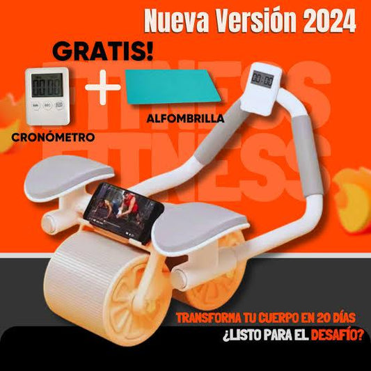 FitnesPro™️ - Rodillo para abdominales + Reloj Temporizador y Esterilla