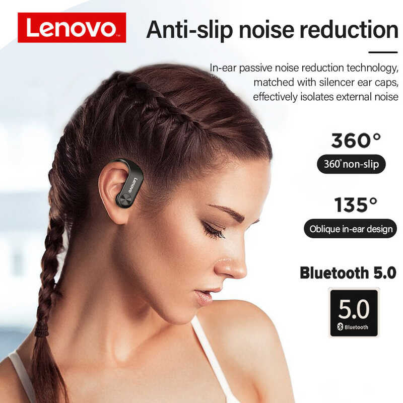 Auriculares Inalámbricos Lenovo Livepod Lp75 Bluetooth Negro